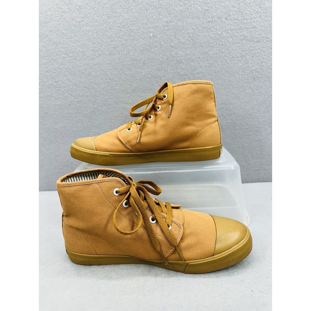 EUC BANGS Unisex Sneakers Sahara Sand Men 8 Women 9.5 High Top Canvas Shoes - Picture 2 of 7